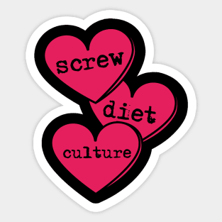 Screw Diet Culture Love Heart Sticker